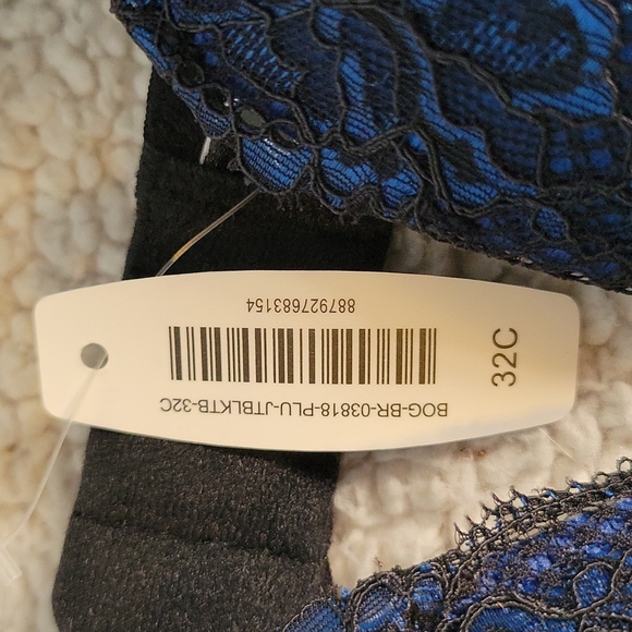 NWT Adore Me Blue and Black Bra Size 32c - Picture 4 of 12